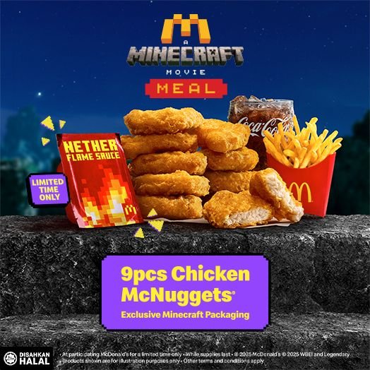 McDonald's Introduces Limited-Time 'Minecraft' Movie Meals Ahead of Film Release